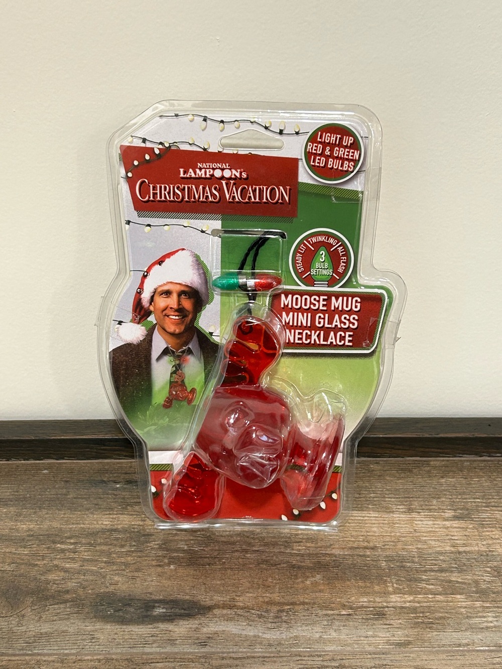 National Lampoons Christmas Vacation ugly sweater Moose Mug Glass Necklace